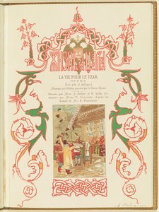 Program k opeře Život pro cara M. Glinky, 1896.