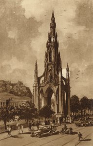 Edinburgh: The Scott Monument, Princes Streek (litho)