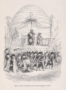 Poté vstoupilo tělo stráží vyzbrojených strašlivými žihadly ze Scenes from the P..., ca. 1837-47.