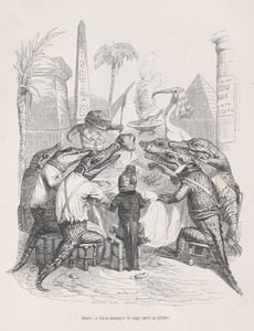 Přátelé, moudrý klade svou slávu na dobré jídlo ze Scény z vojína ..., ca. 1837-47.