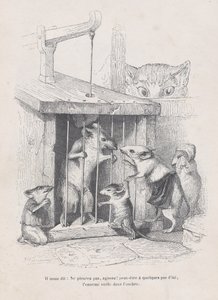 Říká nám: neplač, Act! ze Scén ze soukromého a veřejného života zvířat..., ca. 1837-47.