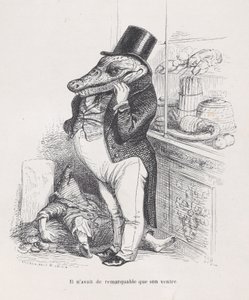 Pouze jeho břicho bylo pozoruhodné ze Scén ze soukromého a veřejného života Anima..., ca. 1837-47.
