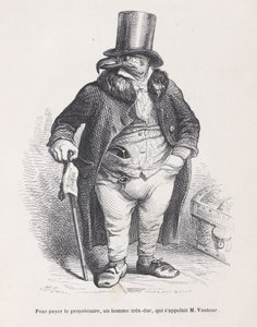 Na zaplacení hospodáře, velmi drsného muže, který se jmenoval M. Vautour ze Scenes z t..., ca. 1837-47.