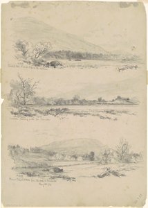Catskill Mountains, Round-Top in the Distance; Catskills Looking North from Palenville; a Round Top, Catskills, from the Road to Bracketts [verso]