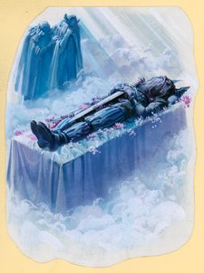 Scéna z Beowulfa (kvaš na papíře) od Andrew Howat