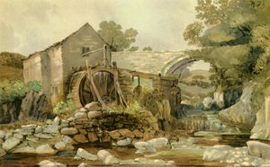 „Mlýnský most a vodopád“, počátek poloviny 19. století, 1947. od Andrew Hunt