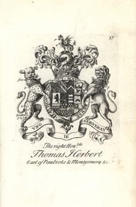 Erb a erb ctihodného Thomase Herberta, 8. hraběte z Pembroke a Montgomery od Andrew Johnston