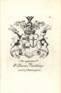 Erb a erb ctihodného Williama Fieldinga, 5. hraběte z Denbeigh od Andrew Johnston