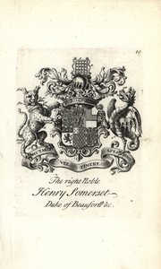Erb a erb pravého šlechtice Henryho Somerseta, 2. vévody z Beaufortu od Andrew Johnston