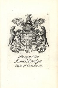 Erb a erb pravého šlechtice Jamese Brydgese, vévody z Chandosu od Andrew Johnston