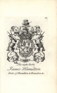 Erb a erb pravého šlechtice Jamese Hamiltona, 5. vévody z Hamiltonu a Brandonu od Andrew Johnston
