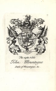 Erb a znak pravého šlechtice Johna Montagu, 2. vévody z Montagu 1690-1749 od Andrew Johnston