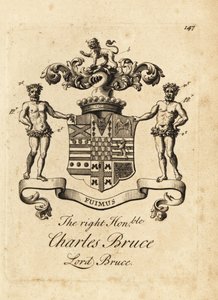 Erb ctihodného Charlese Bruce, lorda Bruce, 3. hraběte z Ailesbury, 4. hraběte z Elginu