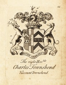 Erb pravého ctihodného Charlese Townshenda, 2. vikomta Townshenda od Andrew Johnston
