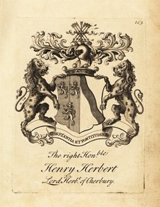 Erb ctihodného Henryho Herberta, lorda Herberta z Cherbury, barona Herberta z Cherbury (nebo Chirbury) od Andrew Johnston