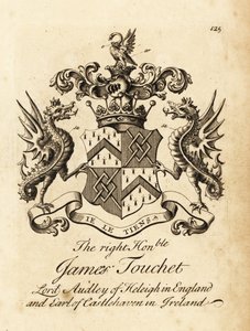 Erb ctihodného Jamese Toucheta, lorda Audleyho z Heleigh v Anglii, 6. hraběte z Castlehaven v Irsku, zemřel 1740 od Andrew Johnston