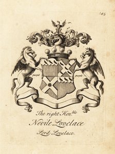 Erb pravého ctihodného Nevila Lovelace, lorda Lovelace, 6. barona Lovelace od Andrew Johnston