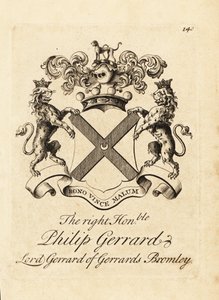 Erb ctihodného Philipa Gerrarda, lorda Gerrarda z Gerrards Bromley, 7. barona Gerarda