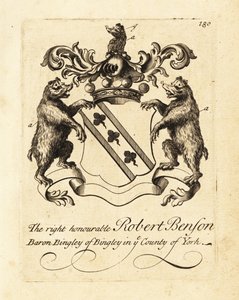 Erb ctihodného Roberta Bensona, barona Bingleyho z Bingley v hrabství York od Andrew Johnston