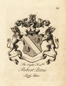Erb ctihodného Roberta Petre, lorda Petre, 8. barona Petre
