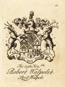 Erb ctihodného Roberta Walpolea, lorda Walpolea, 2. hraběte z Orfordu