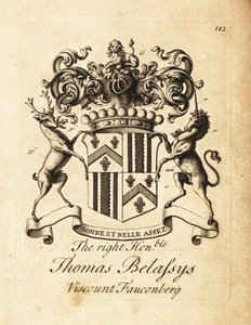 Erb ctihodného Thomase Belasyse, hraběte Fauconberga nebo Thomase Belassyse, vikomta Fauconberga (1699-1774) od Andrew Johnston