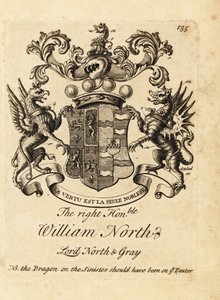 Erb pravého ctihodného Williama Northa, Lorda Northa & Graye, 6. barona Northa, 2. barona Graye od Andrew Johnston