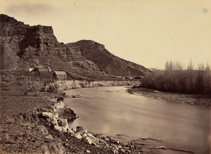 Deska 35. Echo City, pohled na řeku Weber, 1869 (foto) od Andrew Joseph Russell
