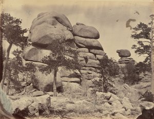 Deska 3. Žulová skála u stanice Beaufort, 1869 (foto) od Andrew Joseph Russell