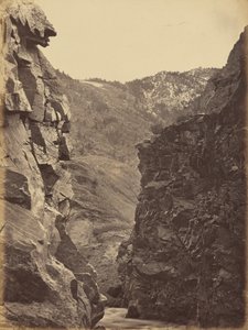 Deska 40. Čertova brána, Weberův kánon, 1869 (foto) od Andrew Joseph Russell