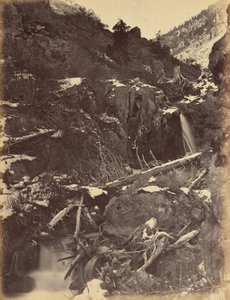Tabulka 46. City Creek Canon, poblíž vodopádů City Creek, 1869 (foto) od Andrew Joseph Russell
