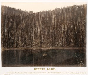 Ripple Lake, White Pine Cañon, Utah, z Velkého západu Ilustrováno v sérii fotografických pohledů po celém kontinentu pořízených podél trati Union Pacific Railroad, západně od Omahy, Nebraska, A. J. Russell. Svazek I od Andrew Joseph Russell
