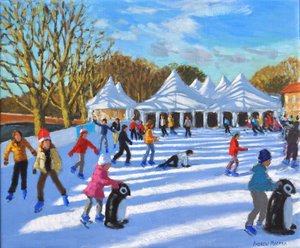 Jasné ráno, kluziště Hampton Court Palace, Londýn, 2018, od Andrew Macara