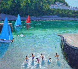 Skimming stones, Looe, Cornwall, 2018 od Andrew Macara