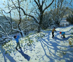Koulovačka, Derbyshire (olej na plátně) od Andrew Macara