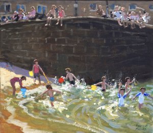 Splashing in Tenby Harbor, 2016, od Andrew Macara