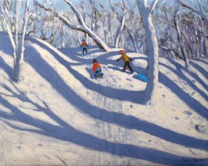 Winter, Bramcote, Nottingham, 2009 (olej na plátně) od Andrew Macara
