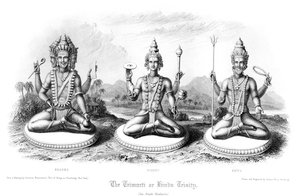 Trimurti neboli hinduistická trojice. od Andrew Thomas