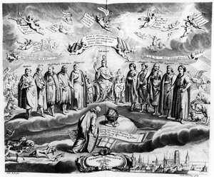 Firmmentum Sobiescianum nebo, Uranographia, Johannes Hevelius (1611-87), ryl Charles de la Haye, hospoda. v roce 1687 od Andrzej Stech