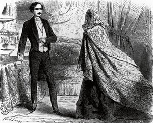 Ilustrace pro hraběte Monte Cristo, román Alexandra Dumase (1802-1870) a Augusta Maqueta (1813-1888), rytina podle kresby Ange Louis Janet (1815-1872) od Ange-Louis (1815-72) Janet