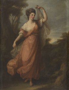 Tančící mladá žena v roli Terpsichory od Angelica Kauffmann