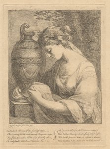 Žena plačící u urny od Angelica Kauffmann