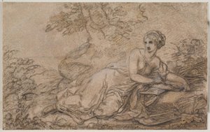 Básnířka, možná Sapfó od Angelica Kauffmann