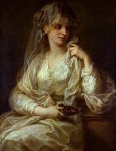 Portrét dámy jako vestálky - obraz Angeliky (Angeliky) Kauffmannové (1741-1807), olej na plátně od Angelica Kauffmann