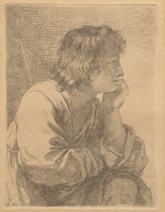 Portrét mladého muže v zamyšlení od Angelica Kauffmann