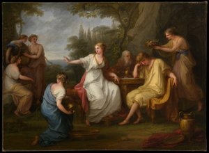 Telemachův zármutek od Angelica Kauffmann