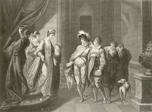 Rozhovor mezi Edgarem a Elfridou od Angelica Kauffmann