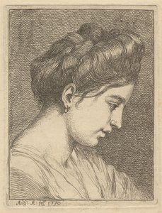 Hlava mladé ženy z profilu od Angelica Kauffmann