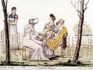 The nuded of Lonchamp, březen 1806. Kresba Garbizza. od Angelo (after) Garbizza