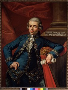 Portrét německého skladatele a harfisty Philipa Josepha Hinnera (1754-po 1805)